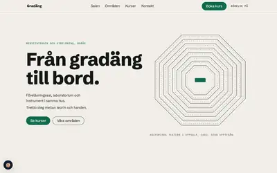 Sk&auml;rmbild fr&aring;n webbplatsen f&ouml;r Grad&auml;ng
