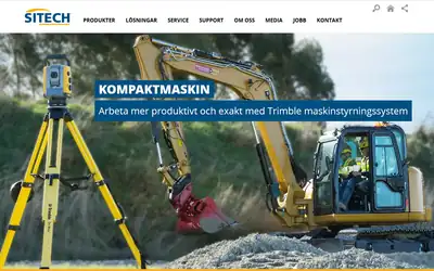 Sk&auml;rmbild fr&aring;n webbplatsen f&ouml;r SITECH Sverige