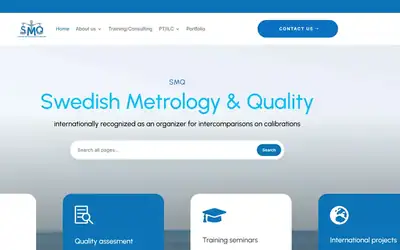 Sk&auml;rmbild fr&aring;n webbplatsen f&ouml;r Swedish Metrology & Quality