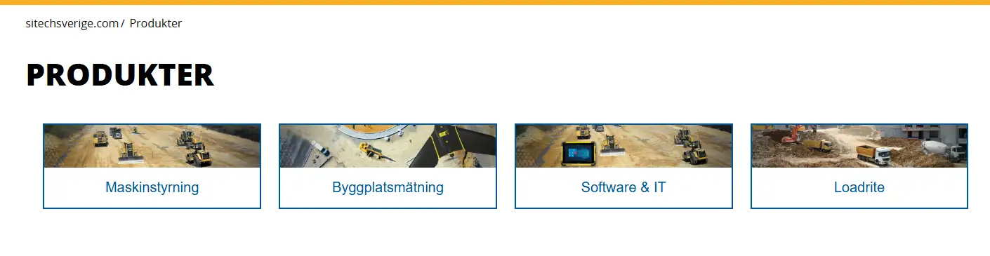 Projekt 12 Produktkategorier: maskinstyrning, byggplatsmätning, software och IT, Loadrite