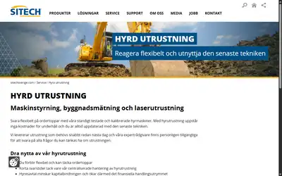 Sk&auml;rmbild fr&aring;n webbplatsen f&ouml;r SITECH Sverige