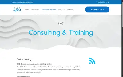 Sk&auml;rmbild fr&aring;n webbplatsen f&ouml;r Swedish Metrology & Quality
